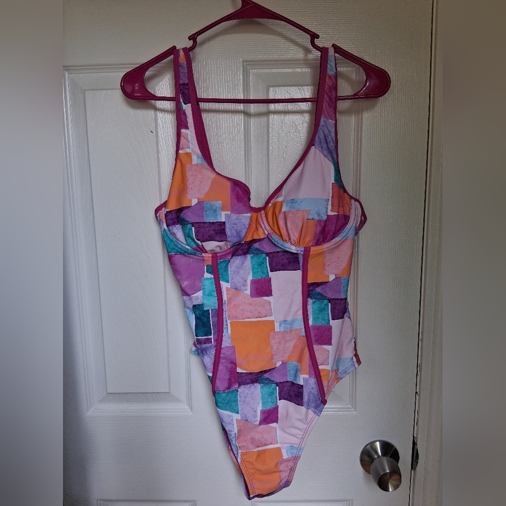 Colorful Geometric One-Piece Swimsuit